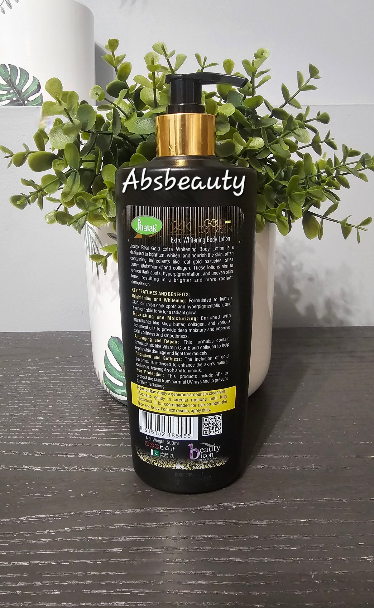 Jhalak 24K Gold & Collagen Body Lotion Skin Whitening & Radiant Complexion 500ml 💯👌