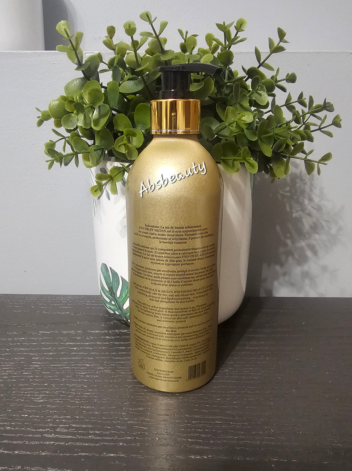 FASTER WHITE PARIS Gold & Argan Super Lightening Body Lotion,Anti Stretch Marks 500ml 💯Original&Authentic✅️, 1bottle