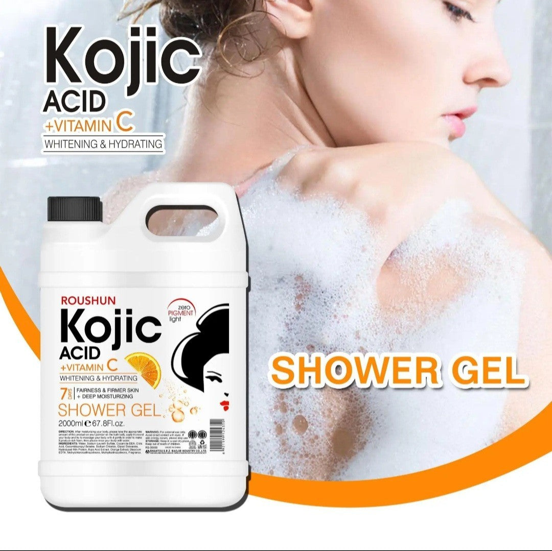 Roushun Kojic Acid + Vitamin C whitening & Hydrating Shower Gel 2000ml