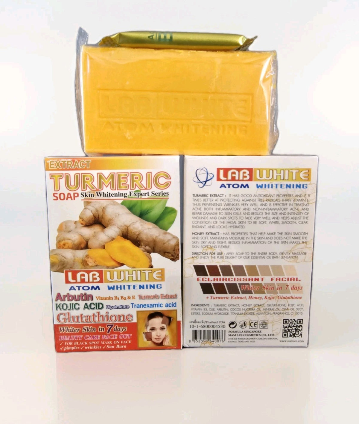 1 × Lab White Tumeric Extract Atom Whitening Soap