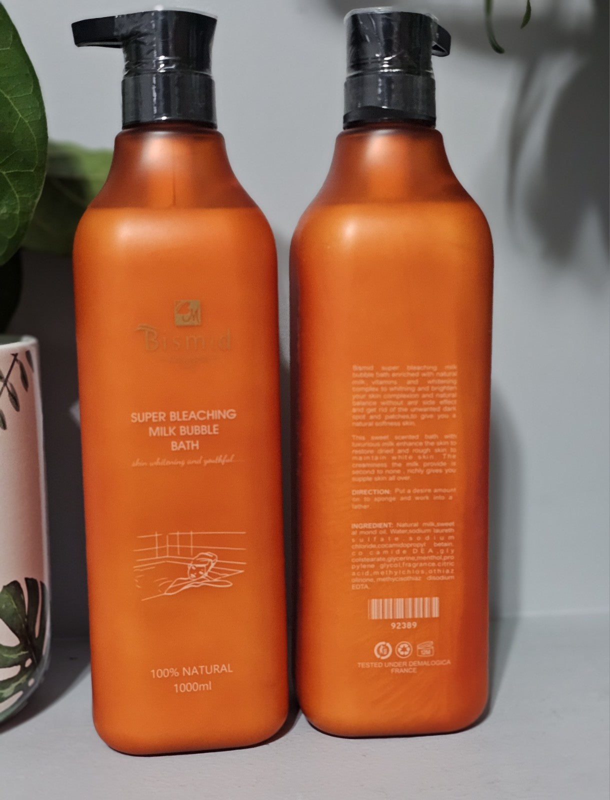 Bismid Super Whitening Milk Bubble Bath Shower Gel 1000ml ORIGINAL & Authentic