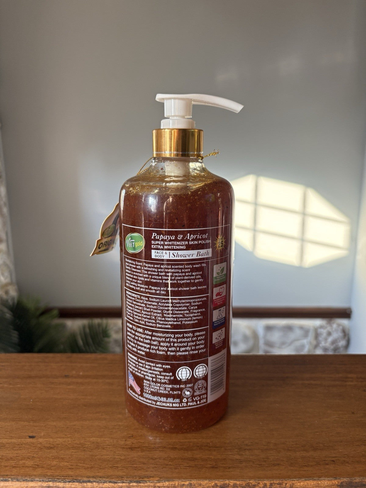 100% Original Veet Gold Papaya and Apricot GLOWING Super Shower Gel