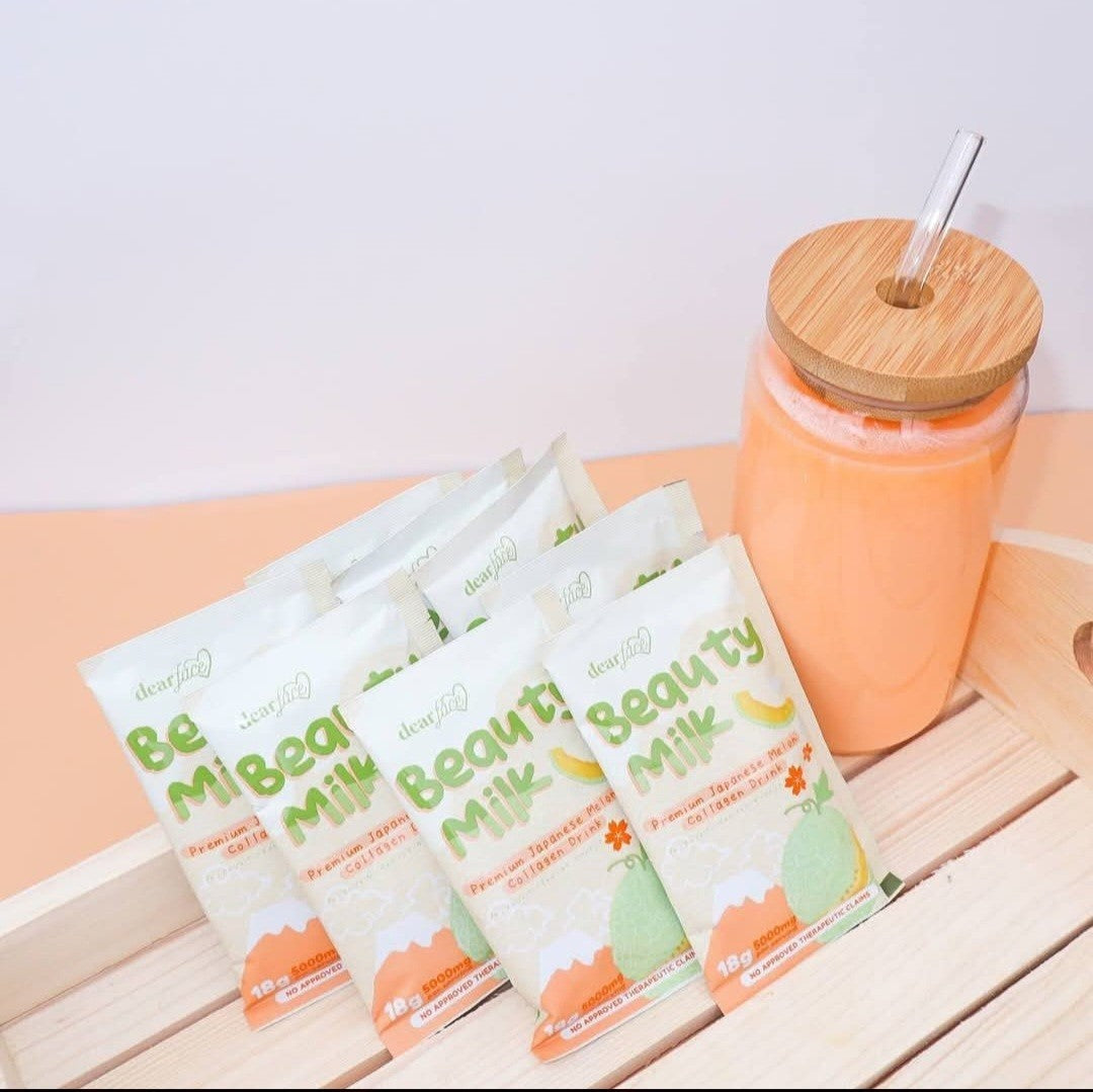 Dear Face Beauty Milk Premium Japanese Melon Collagen Drink 10sachets