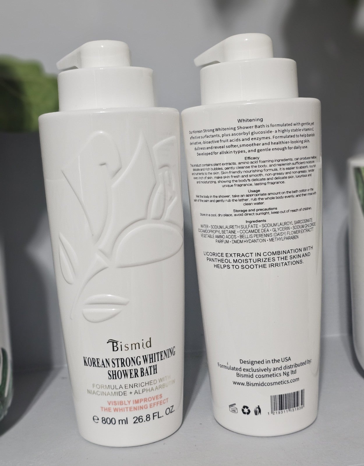 Bismid Korean Strong Whitening Shower Bath 800ml Super Effective Whitening