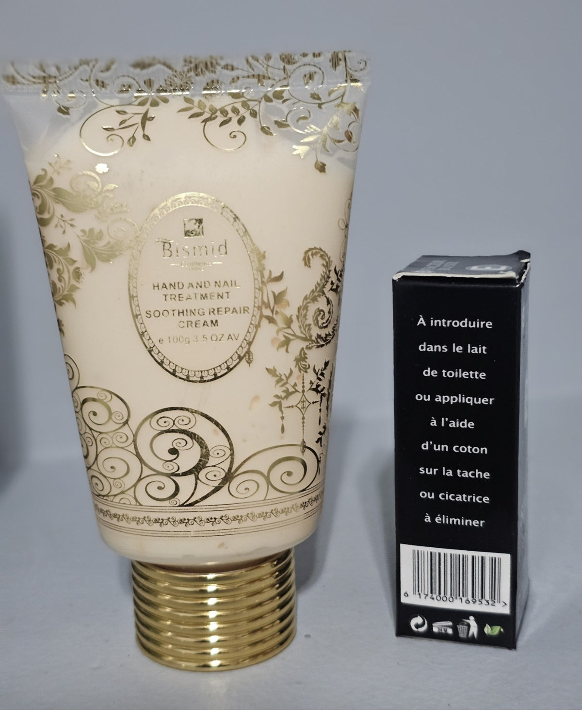 Bismid Hand & Nail Treatment Repair Cream + Effaceur Eraser Qintos Dark Knuckles
