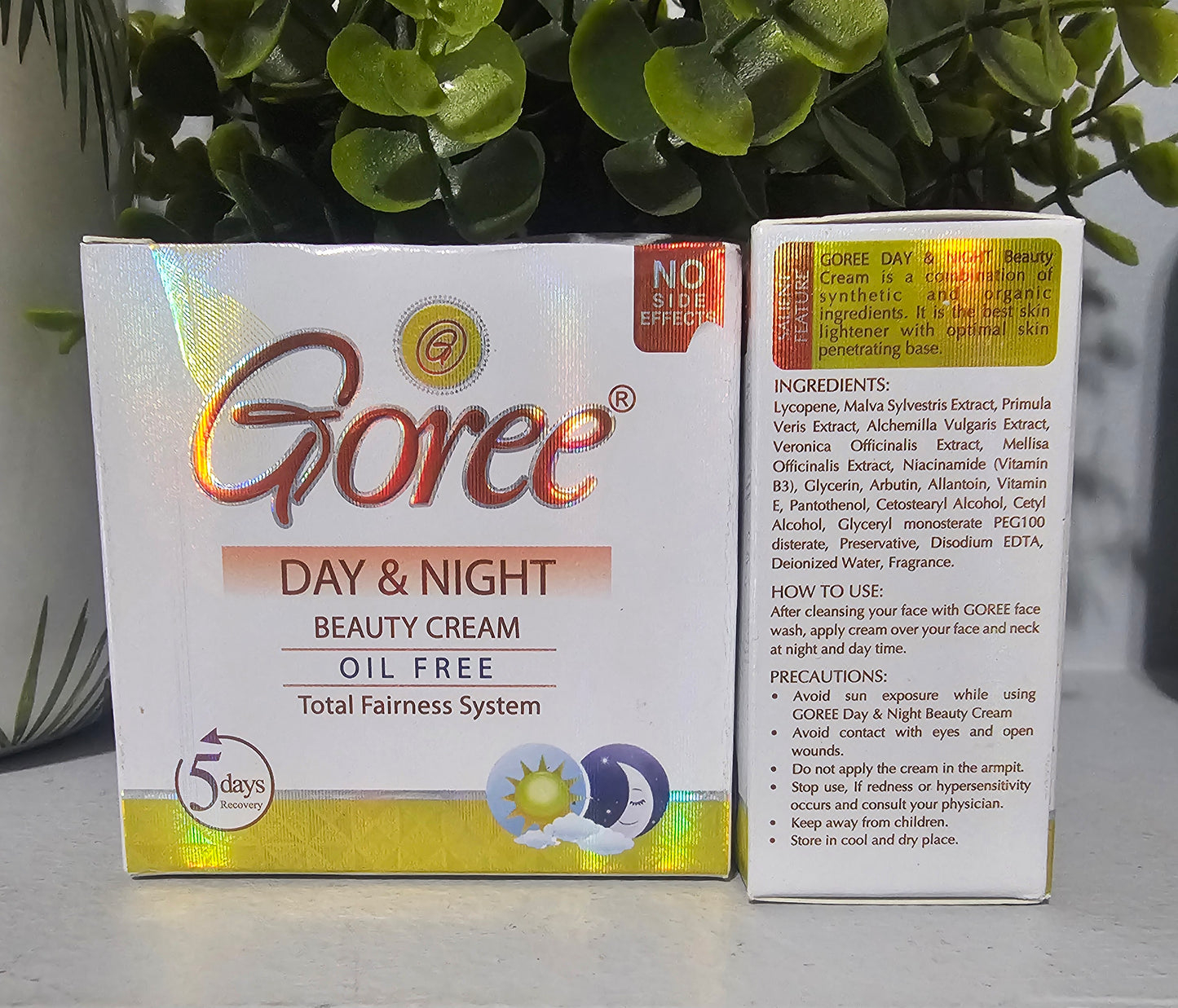 1xGOREE Day & Night Beauty Face Cream Oil Free Total Fairness System 5Days Recovery