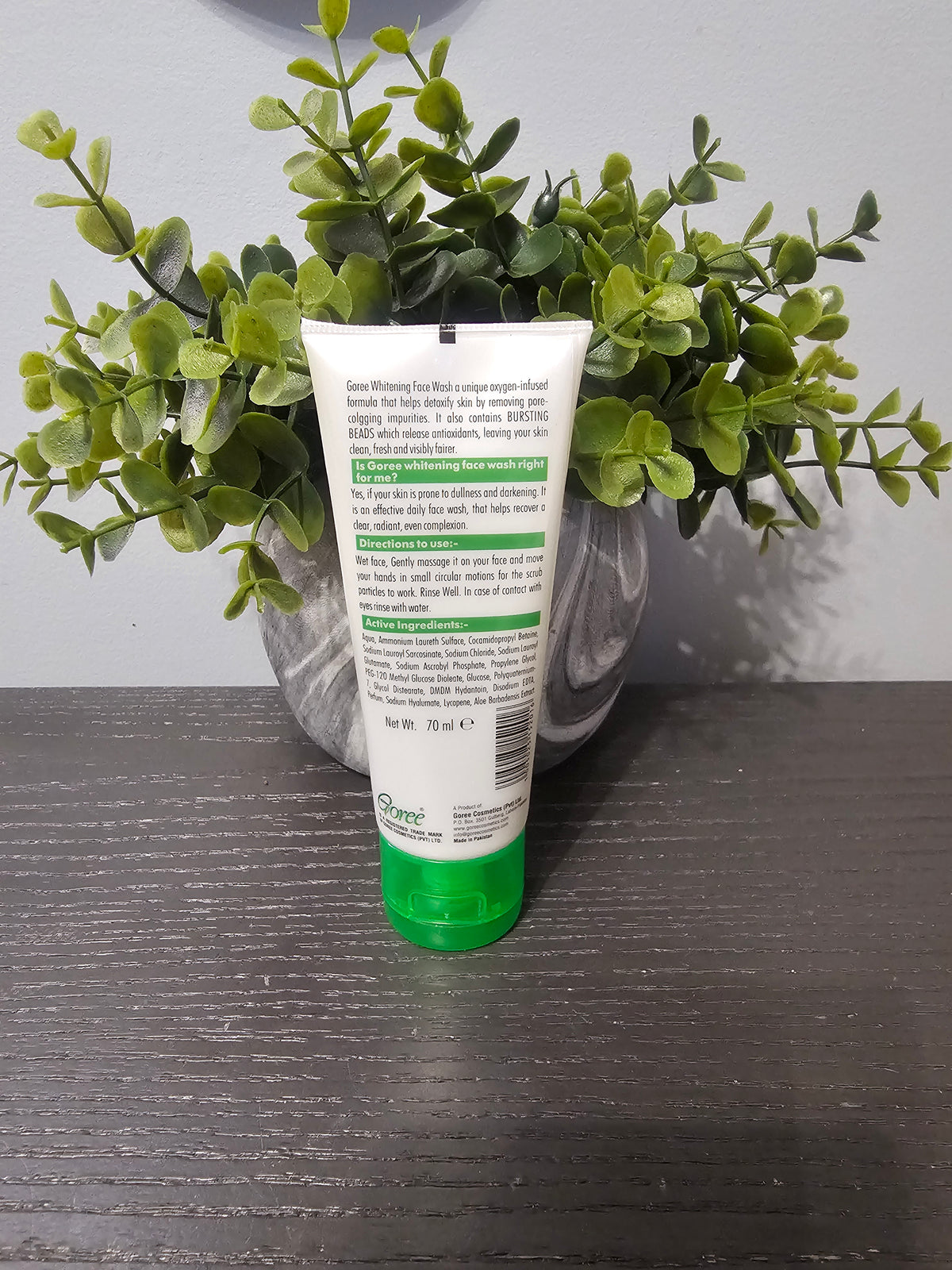 Goree Whitening Face Wash With Bursting Beads & Aloe Vera. 1pc
