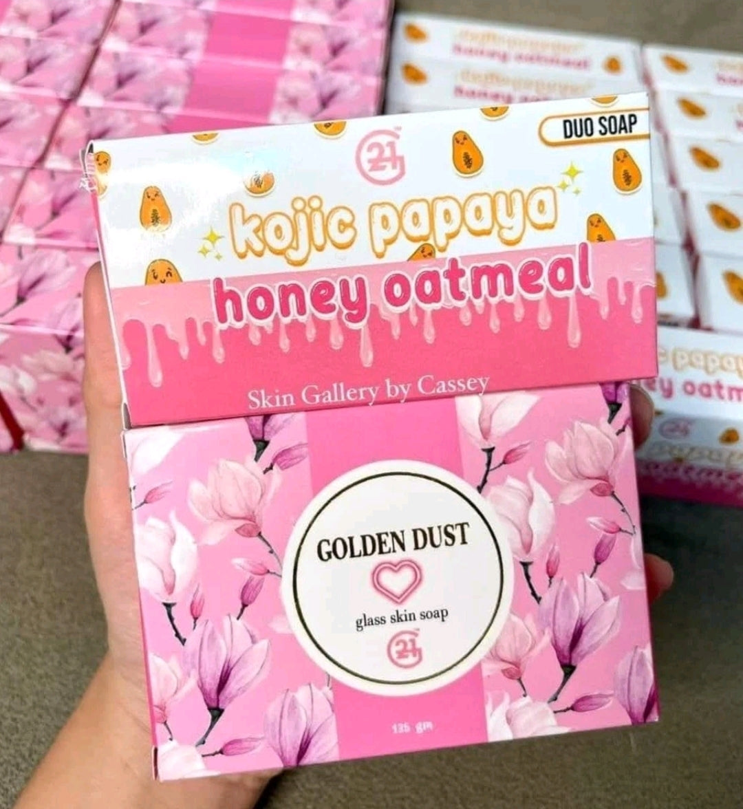 G21 Golden Dust Soap & Duo Kojic Papaya Plus Honey Oatmeal Soap