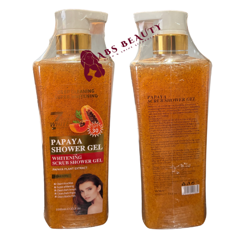 Deep Cleaning Super Whitening Papaya Scrub Shower Gel 1000ml