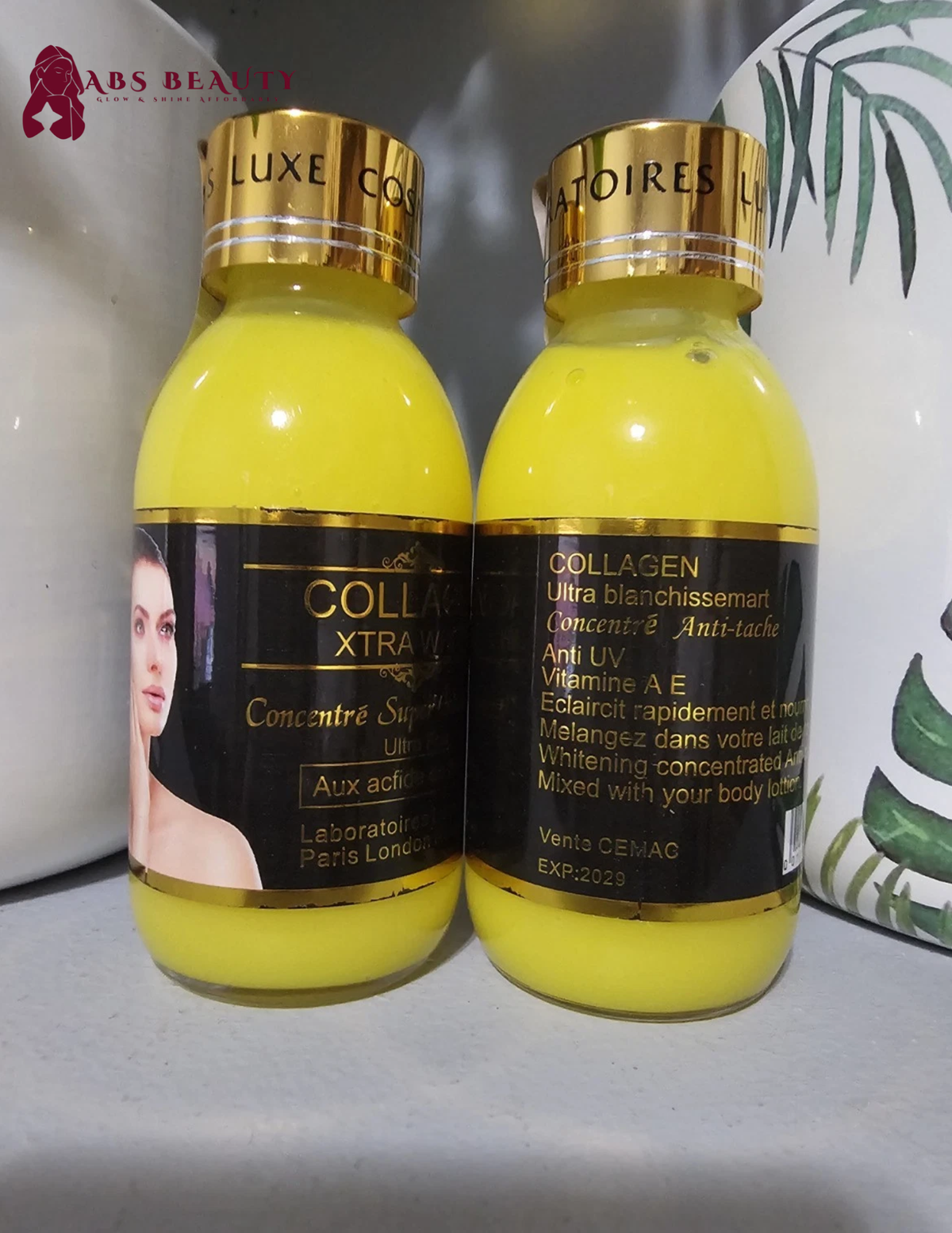 1×Collagen Xtra White Super Éclaircissant. Mix With Your Body Lotion