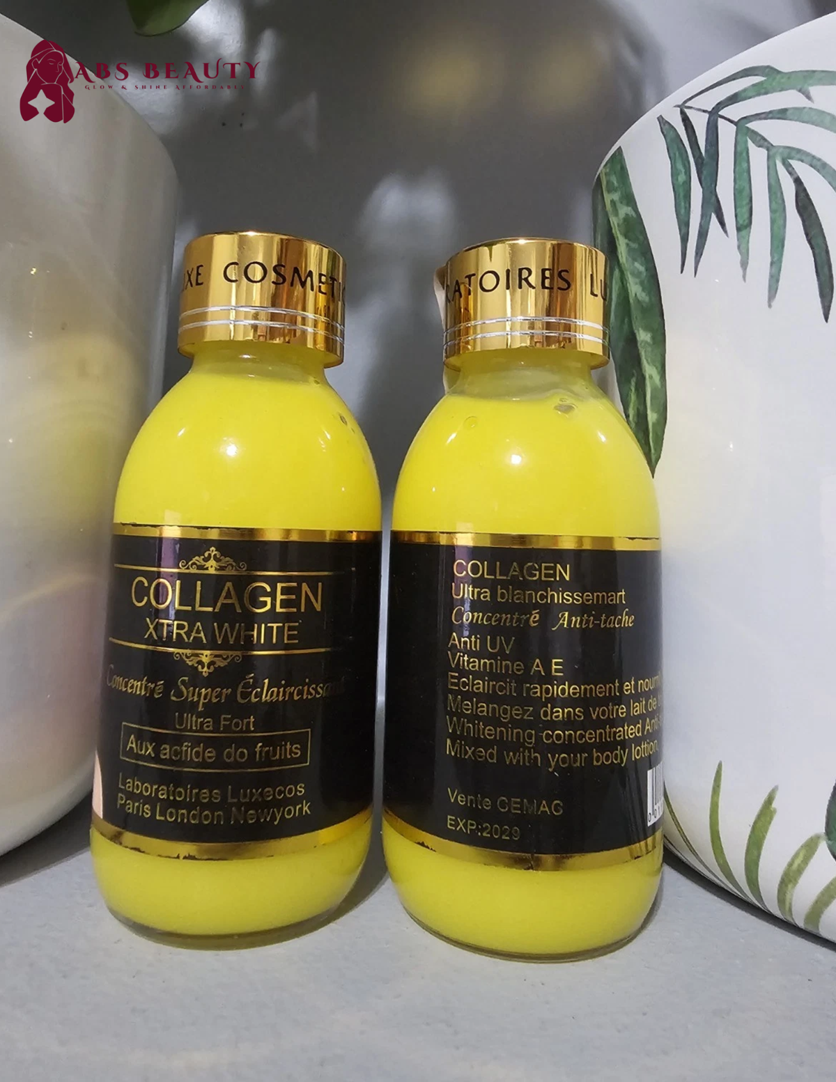 1×Collagen Xtra White Super Éclaircissant. Mix With Your Body Lotion