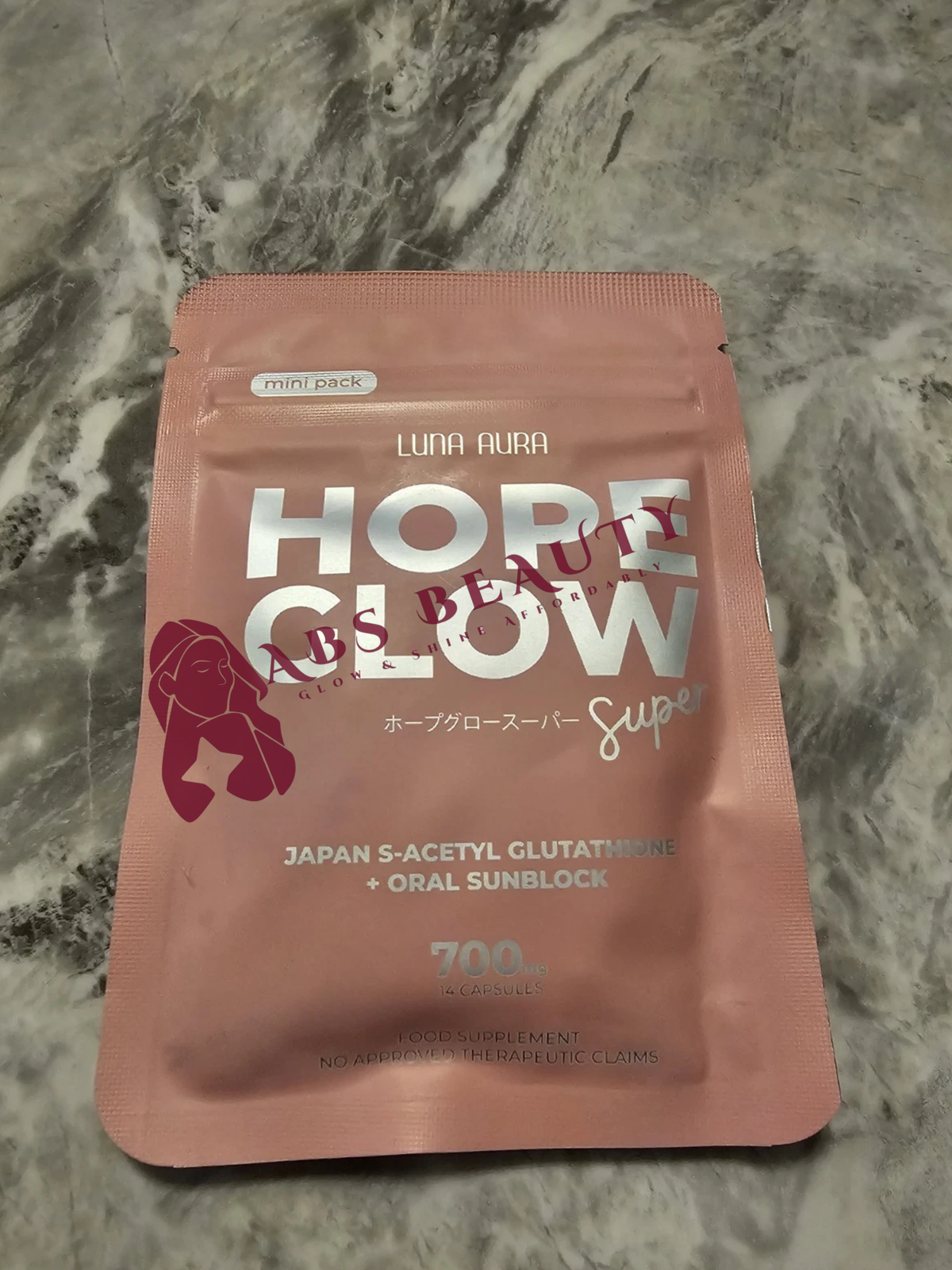 Luna Aura HOPE GLOW Super 700mg 14 Capsules ( Mini Pack)