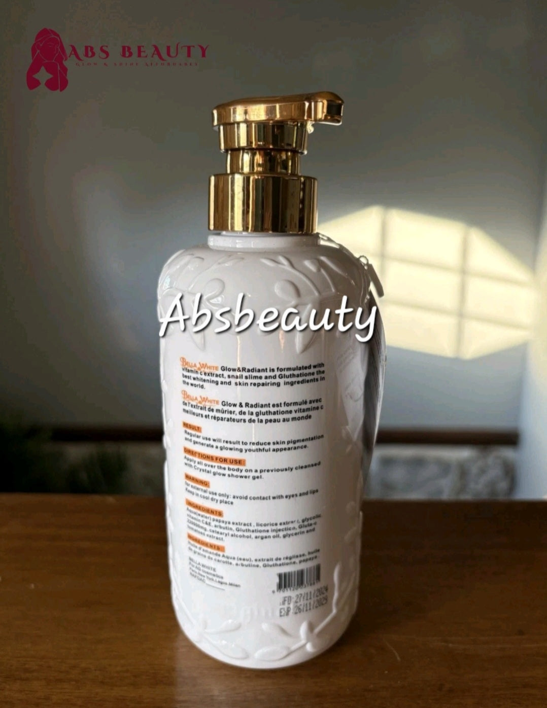Bella-White Glow & Radiant Vitamin C,E & Goat Milk Unifying Body Lotion 500ml,1pc