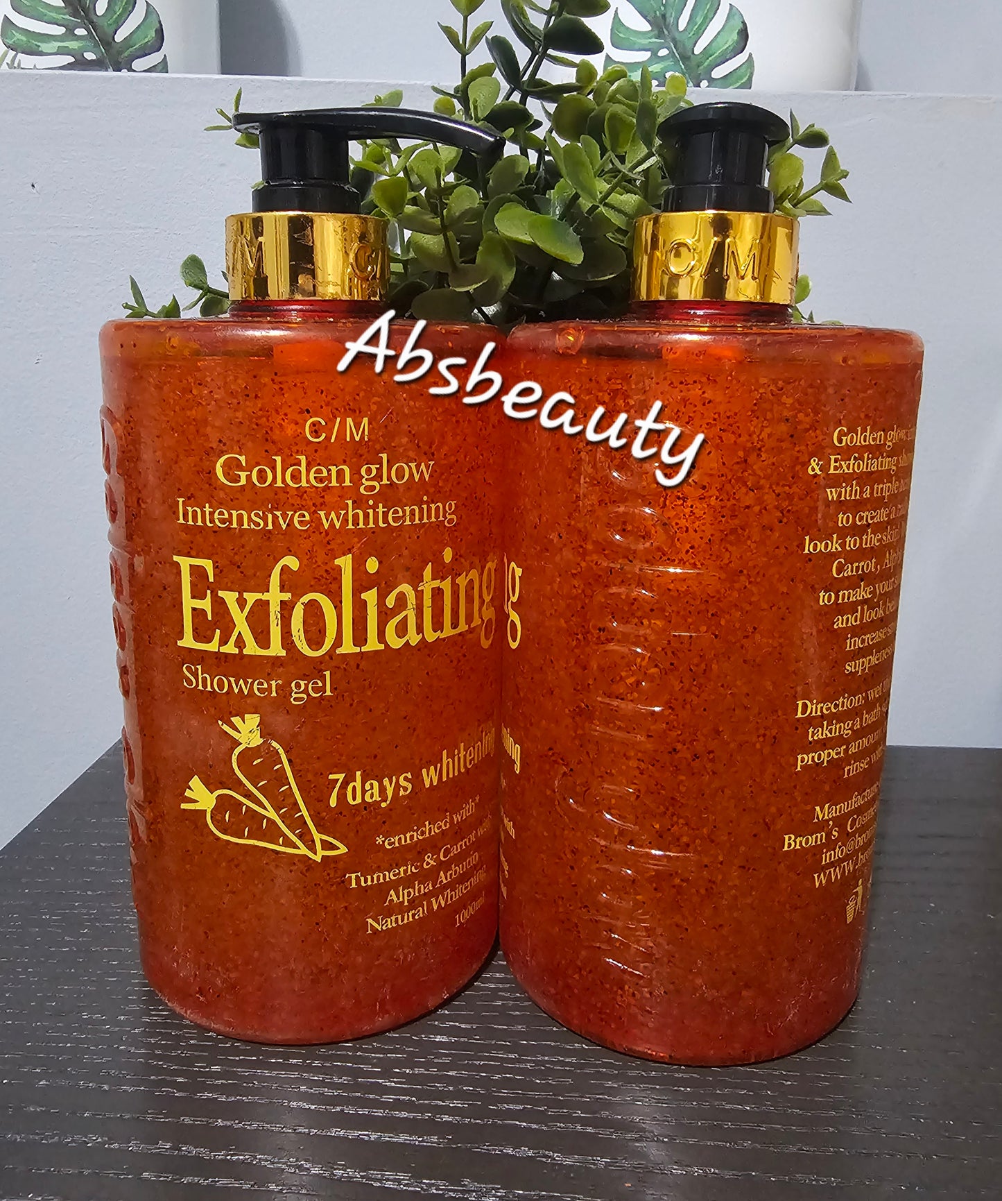 1×Golden Glow Intensive Whitening Exfoliating Shower Gel 💯Original&Authentic👌.1pc