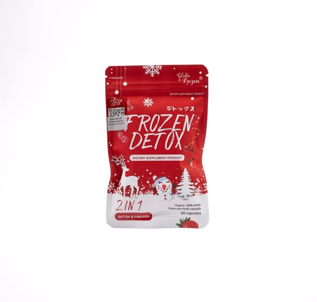 Frozen Detox Natural Diet Fat Burn 2in1 60 Capsules Slim Cleanse Fiber,Authentic✅️