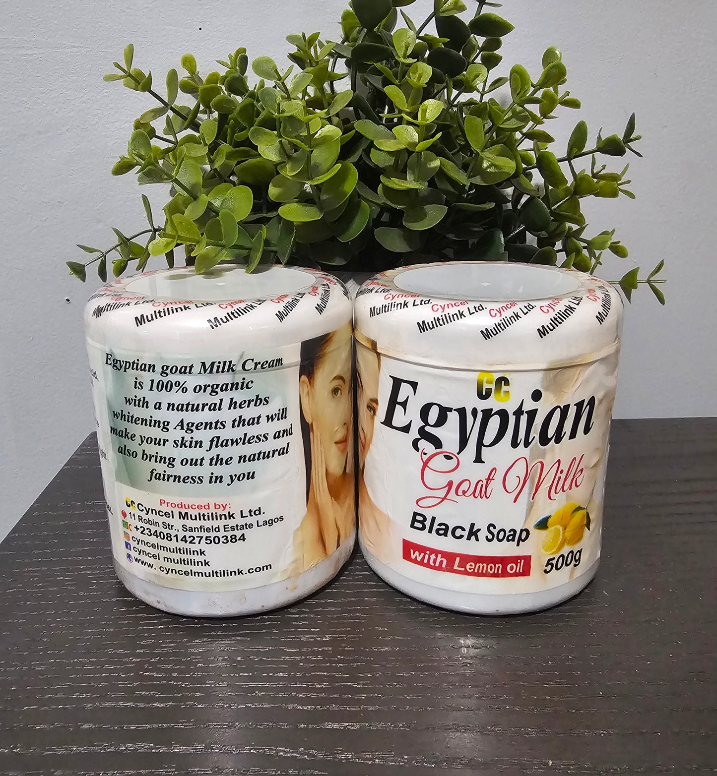 EGYPTIAN Goat Milk Black Soap With Lemon Oil 500g
