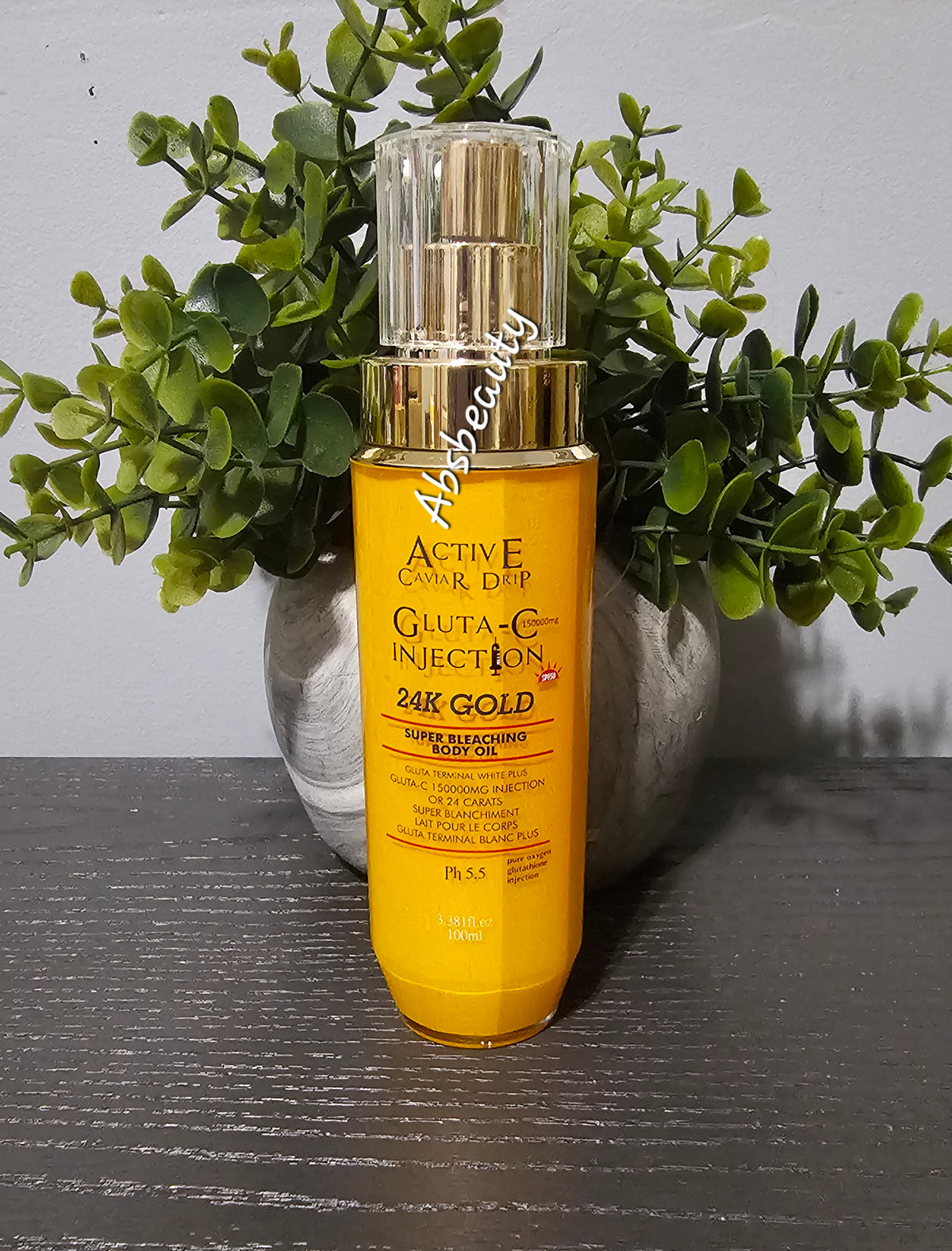 Active Caviar Drip Gluta-C Injection 24k Gold Super whitening Body Oil 100ml