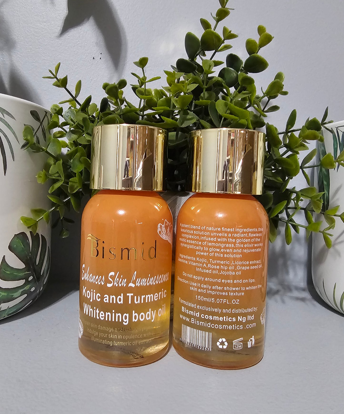 Bismid Enhances Skin Luminescence Kojic & Tumeric Whitening Body Oil 150ml