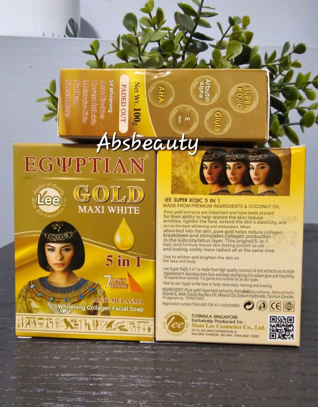 LEE Egyptian Gold 5in1 Maxi Whitening Collagen Face & Body Soap Maxi White ✨️👌 1pc