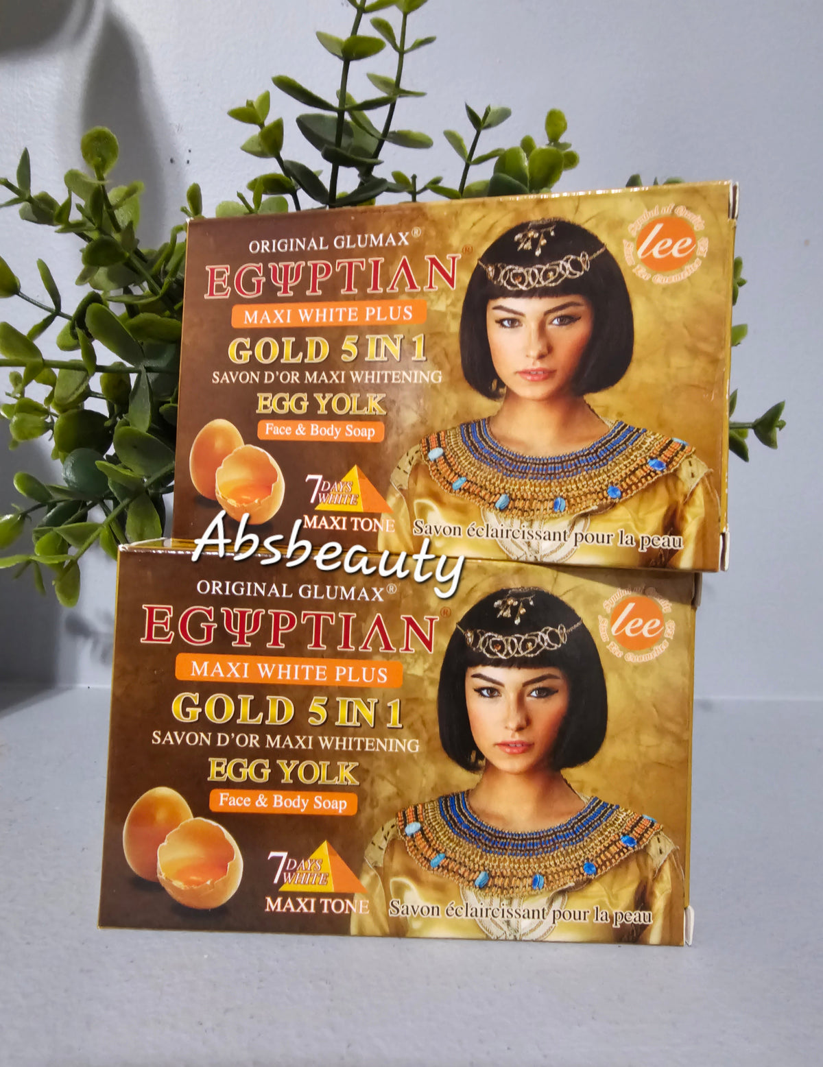 LEE Egyptian Maxi White ➕️ Gold Egg Yolk Whitening Face & Body Soap 160g 1pc