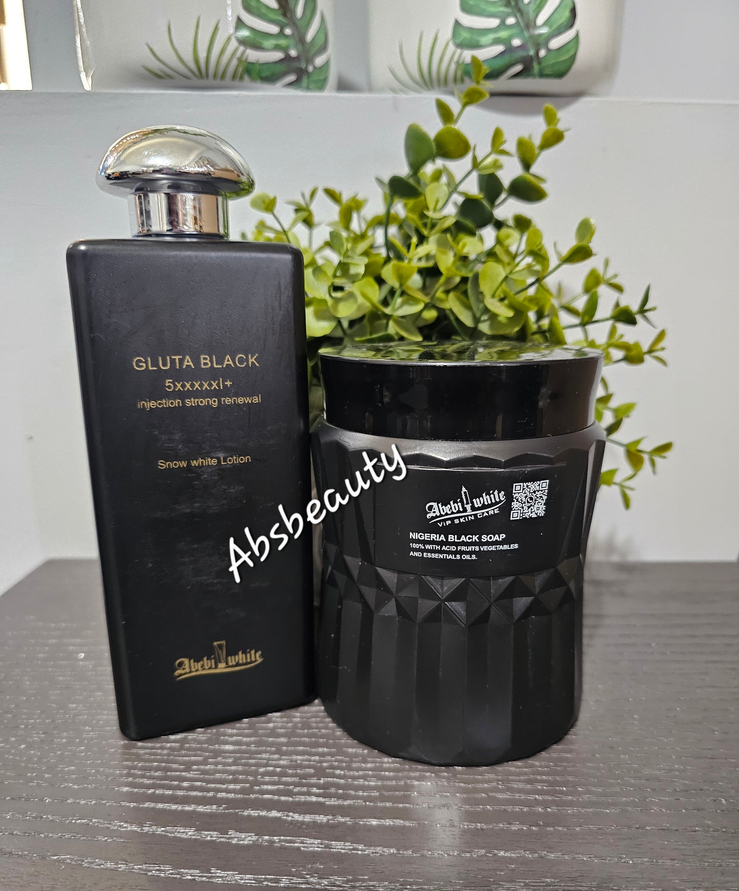 2pcs Abebi White Gluta Black 5xxxxl Snow White Lotion & Nigeria Black Soap.💯👌