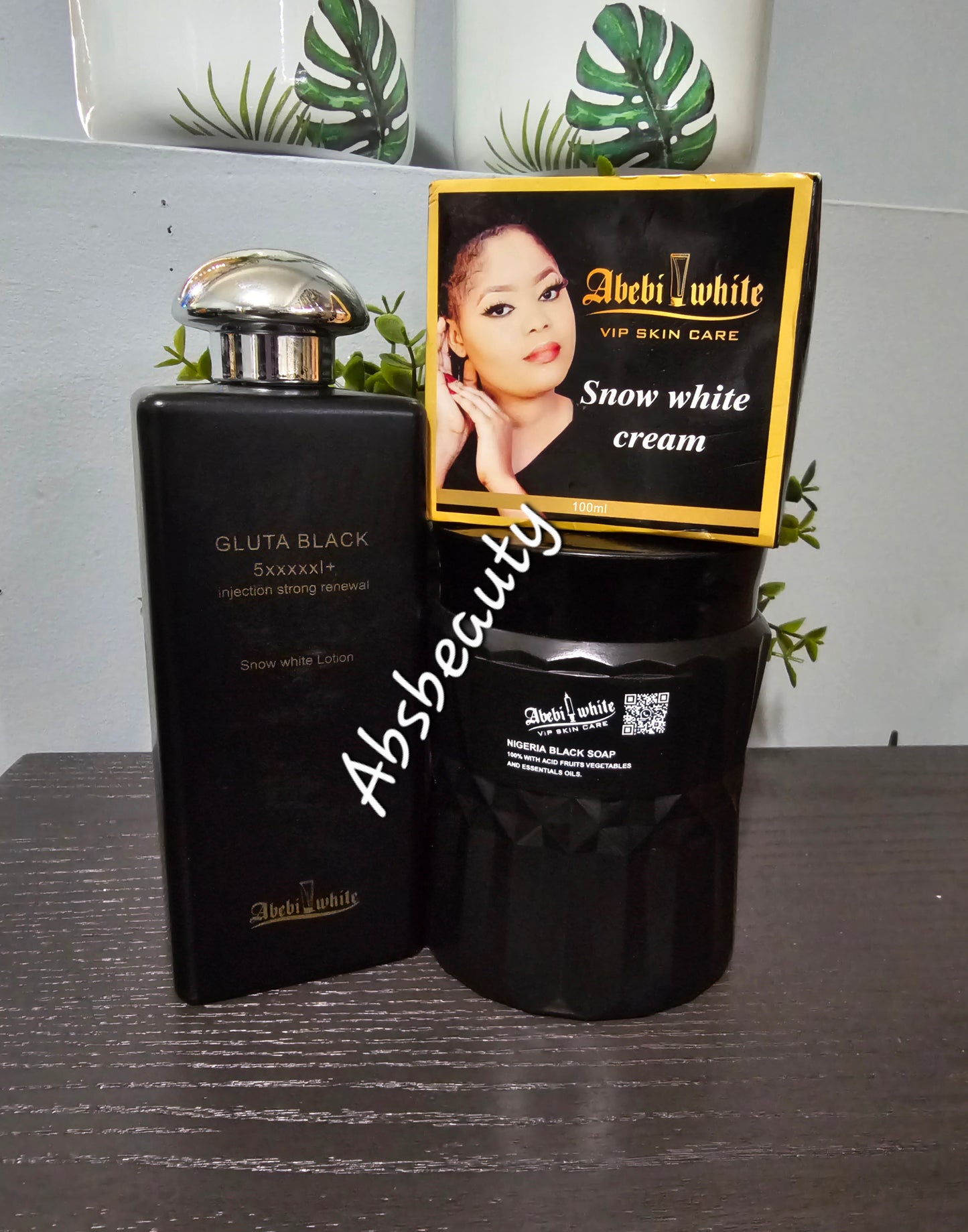 3pcs Abebi White Vip Skin Care Set, Face Cream,Nigeria Black Soap,& Body Lotion ✨️✅️
