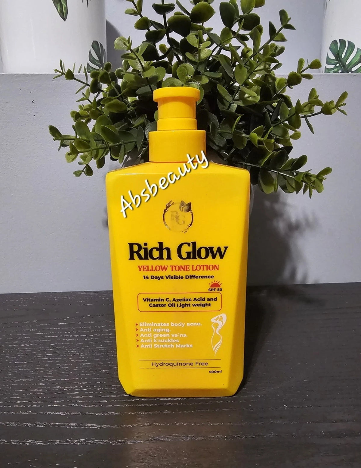 Rich Glow Yellow Tone & Advanced Whitening Lotion 500ml 1pc