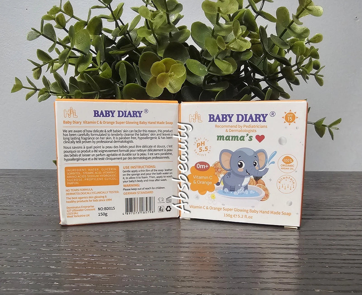 Baby Diary Vitamin C Super Glowing Baby Hand Made Soap 150g. 2pcs