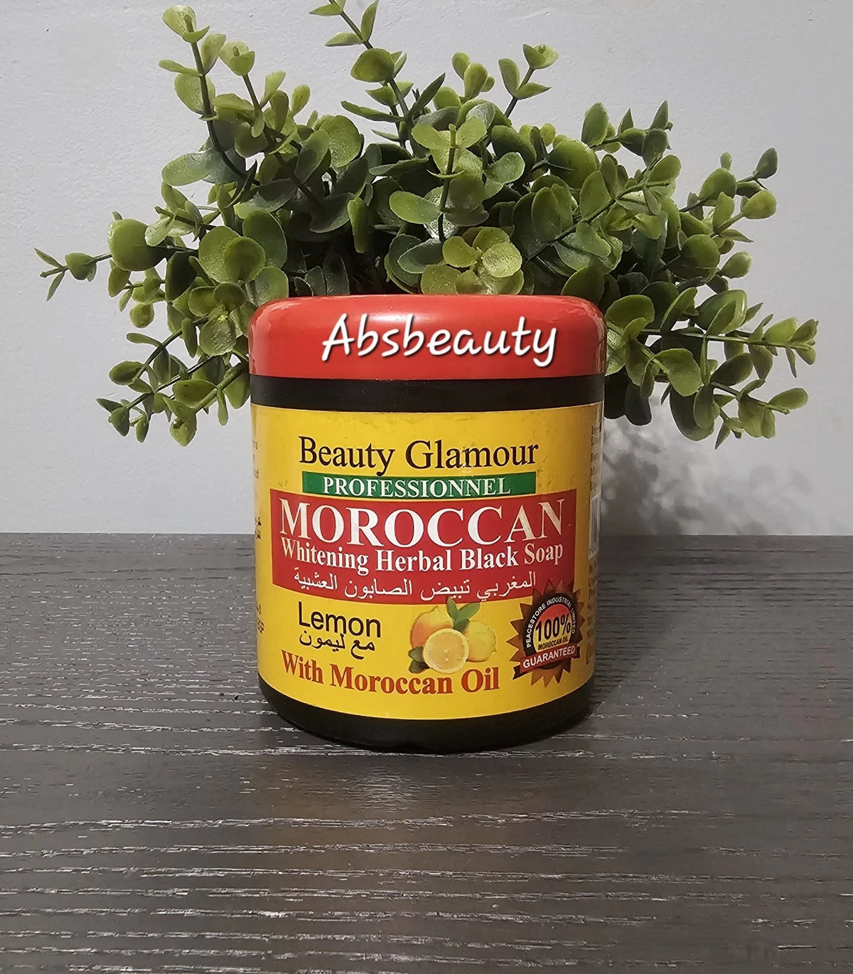 Beauty Glamour Herbal Black Soap With Moroccan Oil & Lemon Authentic