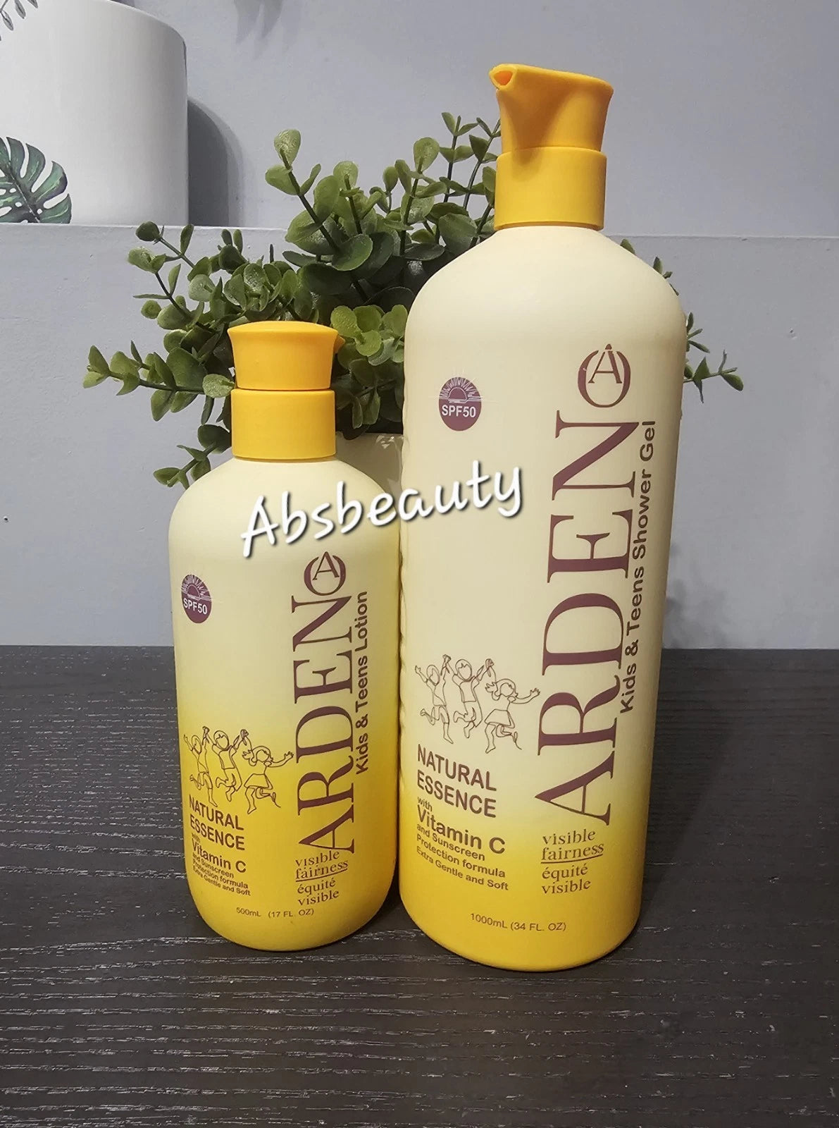 Arden Visible Fairness Kids,Teens Vitamin C Shower Gel 1000ml & Body Lotion 500ml