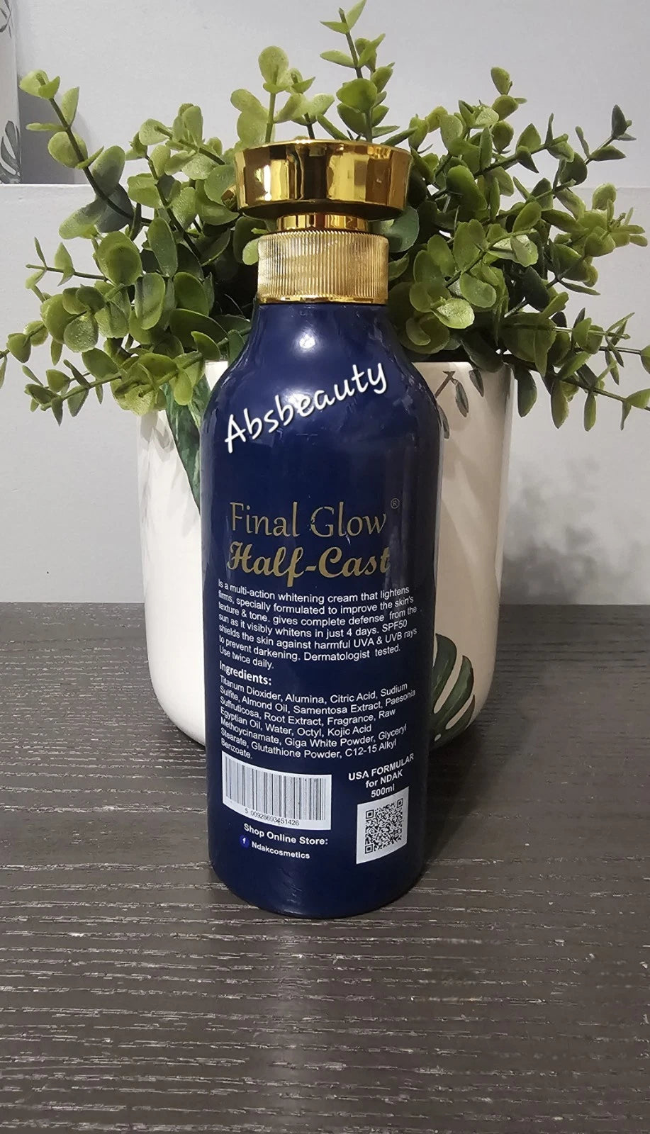 Final Glow Half-C Kojic+Arbutin Whitening Face&Body Lotion 500ml Authentic