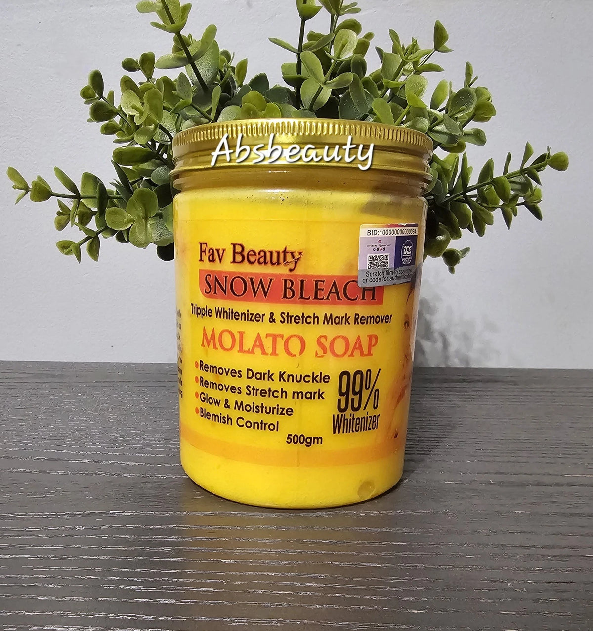 Fav Beauty 99% Whitenizer Yellow Molato Soap 500g