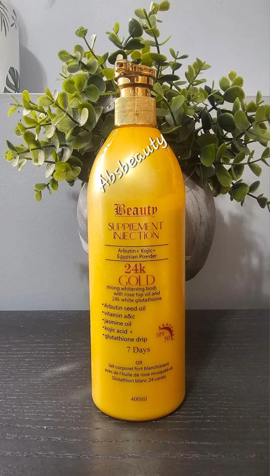 Beauty Supplement Half-C & 24K Gold Lightening Body Lotion 400ml w/ spf40/50 1pc