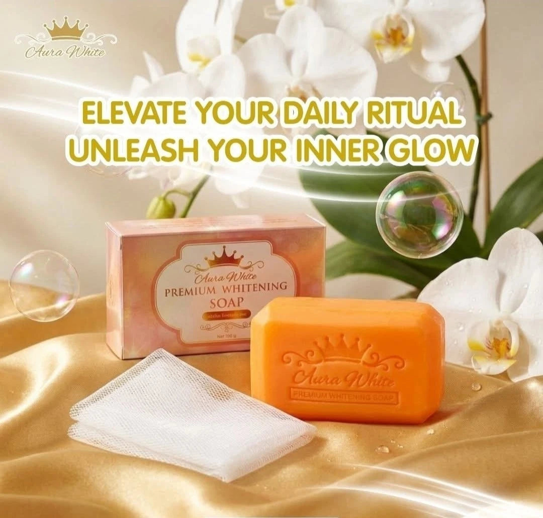 Aura White Premium Whitening Face&Body Soap 120g 1pc