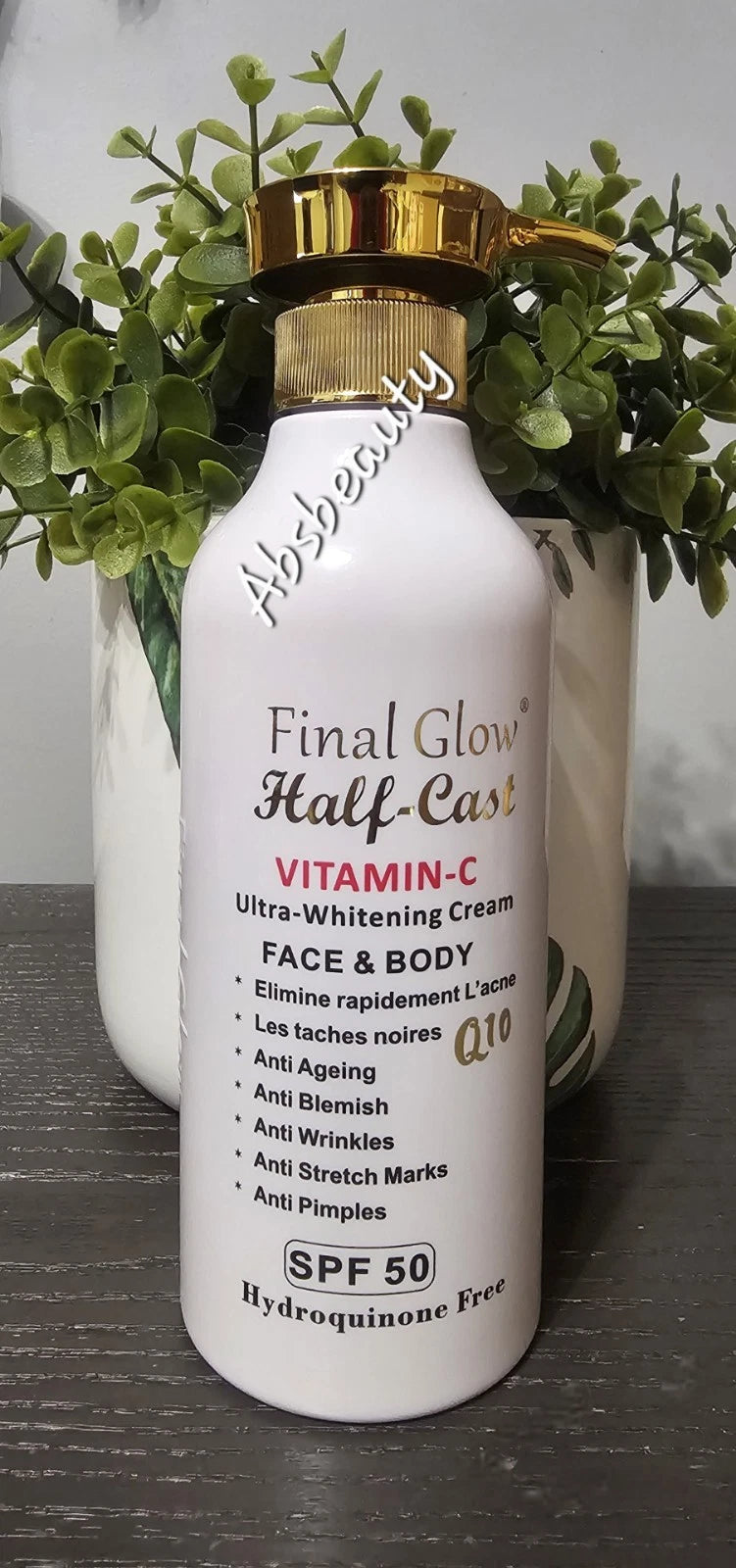 Final Glow Half-C Vitamin C Whitening Body lotion 500ml Spf50 AUTHENTIC