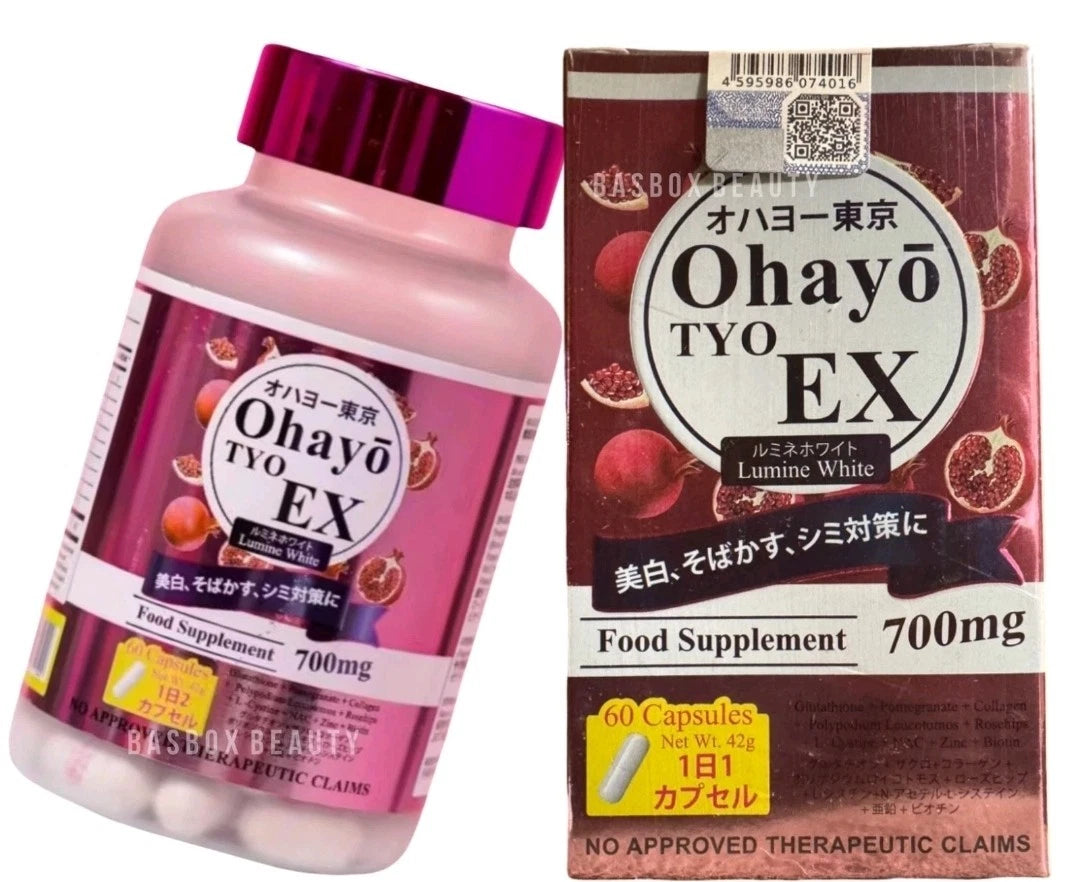 Ohayo TYO EX Lumine White Glutathione 700mg, 60 Capsules Anti-Aging & Wrinkles