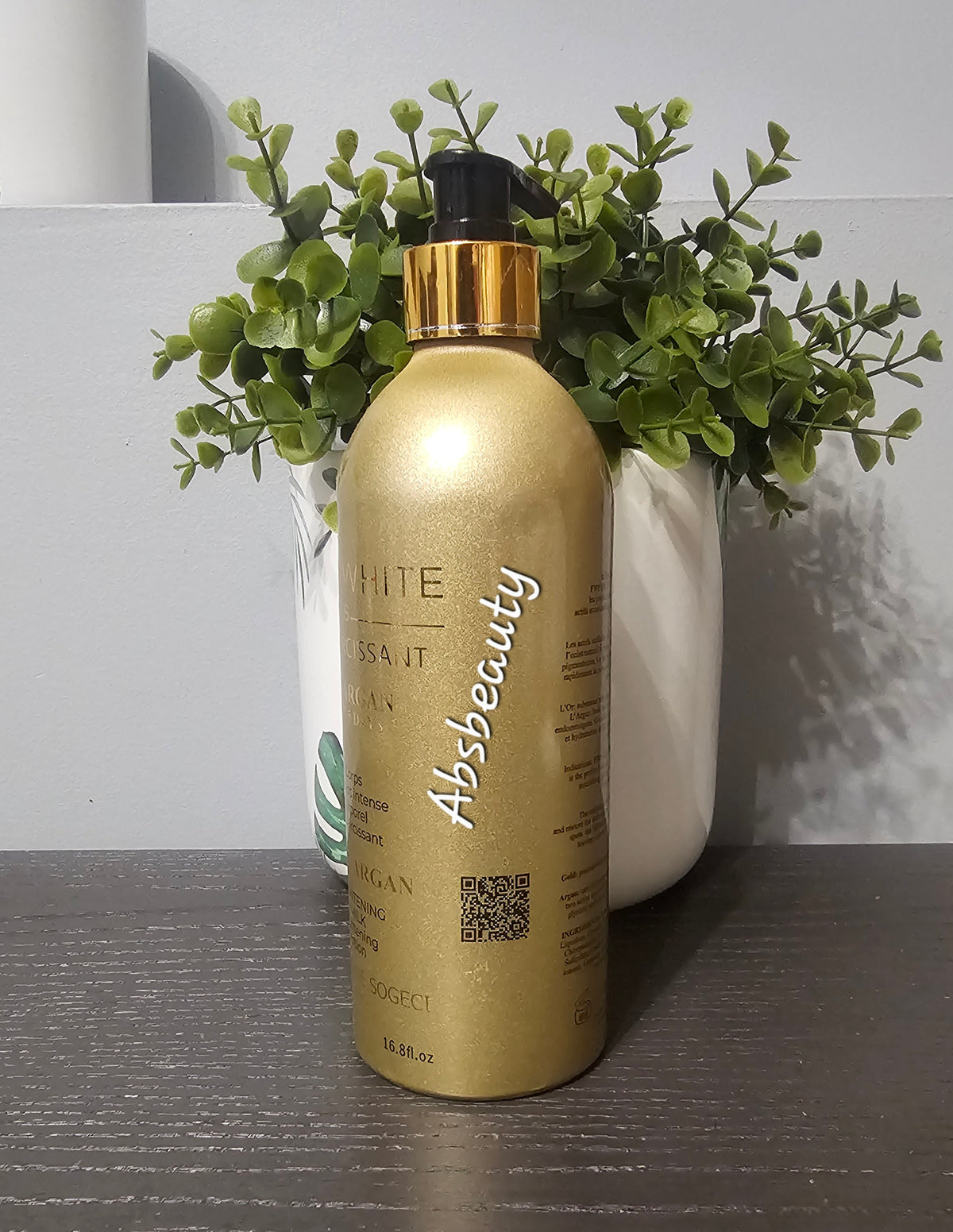 FASTER WHITE PARIS Gold & Argan Super Lightening Body Lotion,Anti Stretch Marks 500ml 💯Original&Authentic✅️, 1bottle