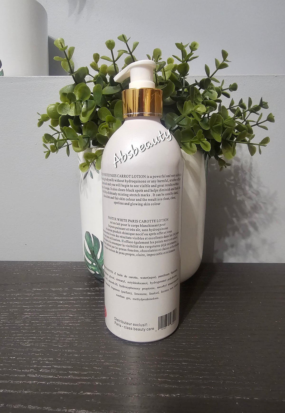 FASTER WHITE Paris CAROTTE Skin Lightening Body Lotion 500ml 💯Original&Authentic✅️, 1bottle