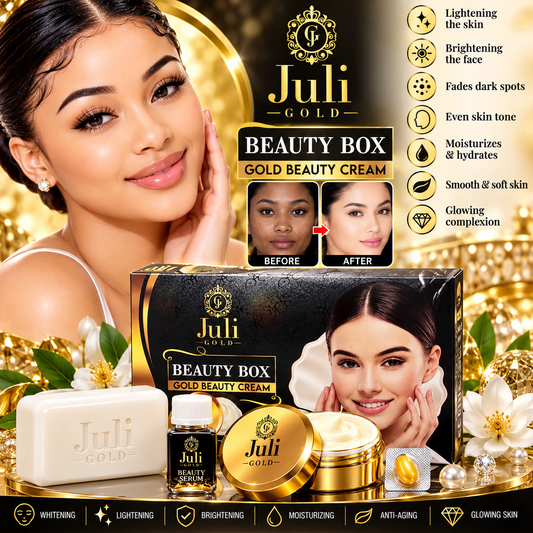 Juli Gold Beauty Box Gold Beauty Cream 10Problems in 1Solution included Soap,Serum,Cream & Capsule✨️👌4in1