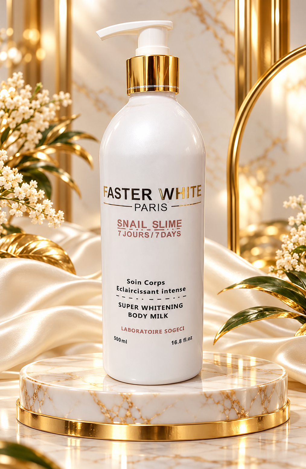 FASTER WHITE SNAIL [SLIME] Super Whitening Body Lotion 500ml Original&Authentic💯✅️, 1 Bottle