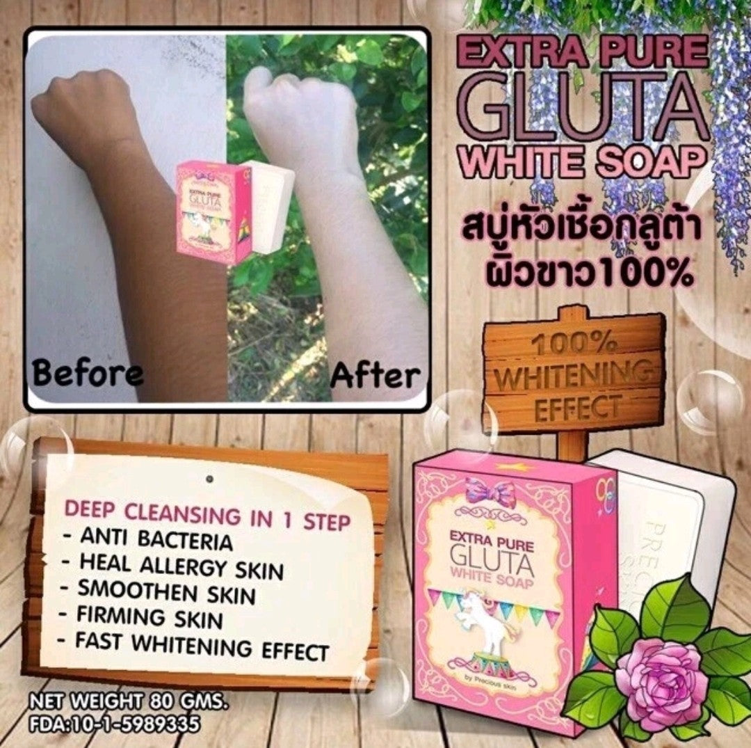 ORIGINAL Extra Pure Gluta White Soap Nourish Skin White Bright Smooth 80g 1pc