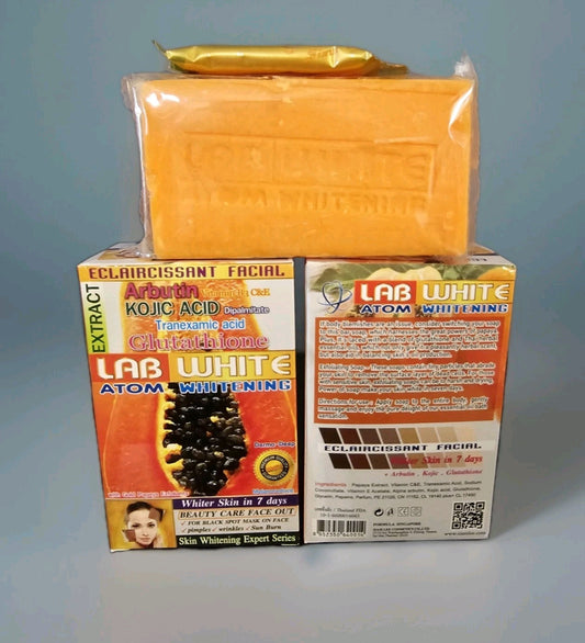 Lab White Papaya Extract Atom Whitening Soap× 1 Bar