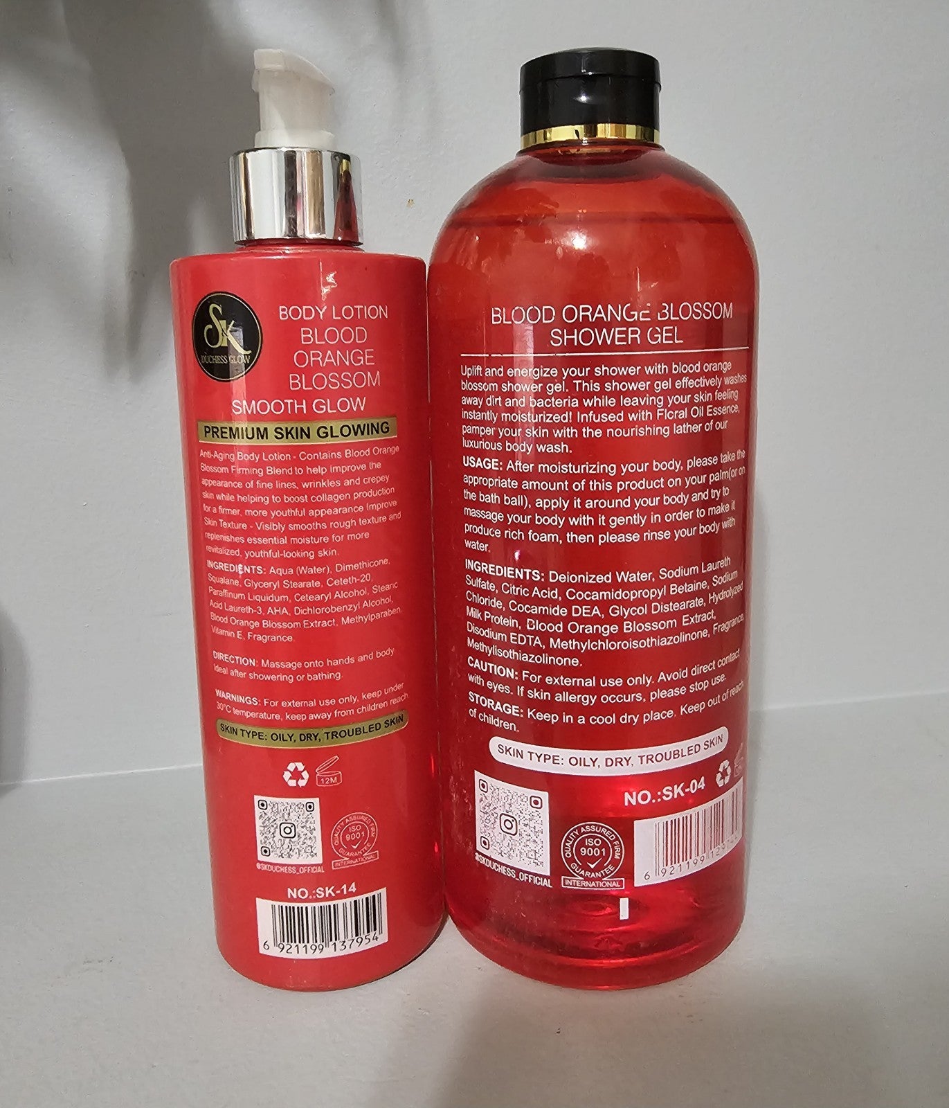 SK DUCHESS GLOW EXTRA WHITENING SHOWER GEL 1000ML & BODY LOTION