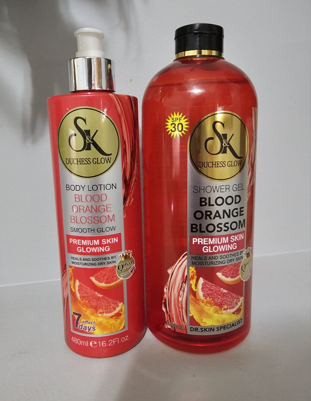 SK DUCHESS GLOW EXTRA WHITENING SHOWER GEL 1000ML & BODY LOTION
