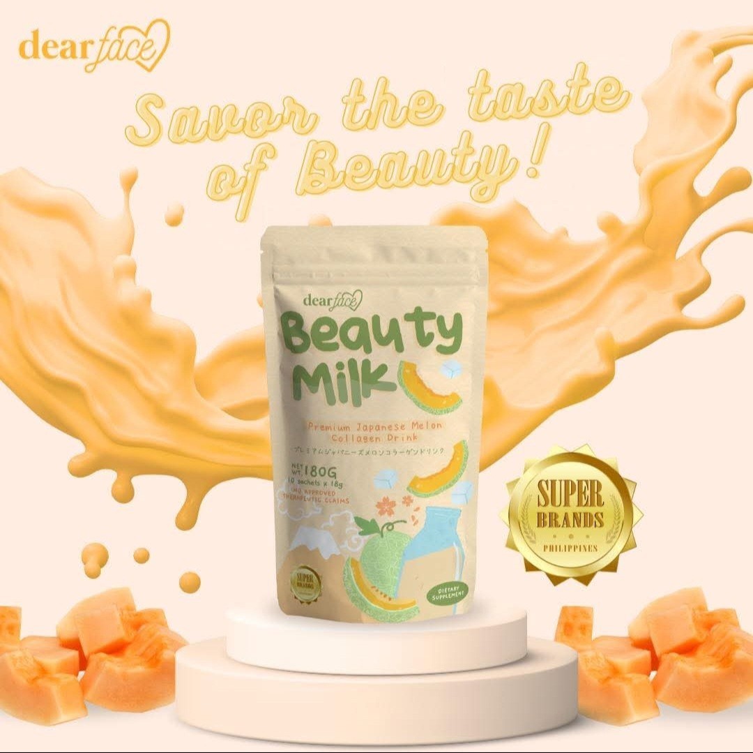 Dear Face Beauty Milk Premium Japanese Melon Collagen Drink 10sachets