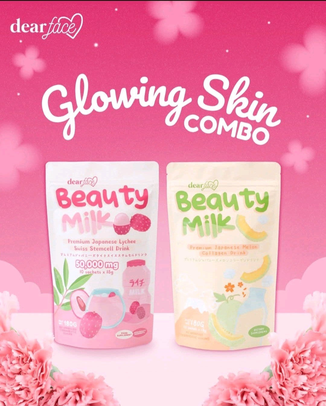 Dear Face Beauty Milk Premium Japanese Lychee Swiss Stemcell Drink