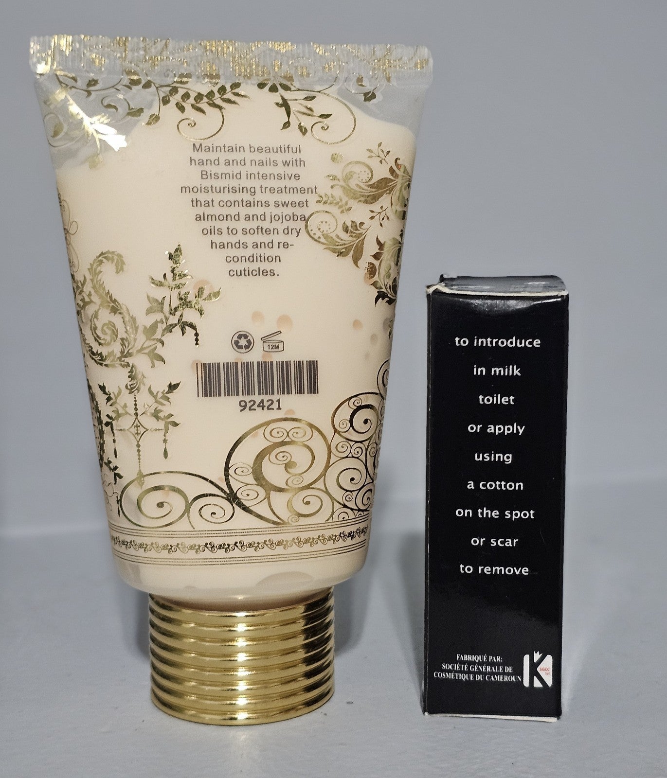 Bismid Hand & Nail Treatment Repair Cream + Effaceur Eraser Qintos Dark Knuckles