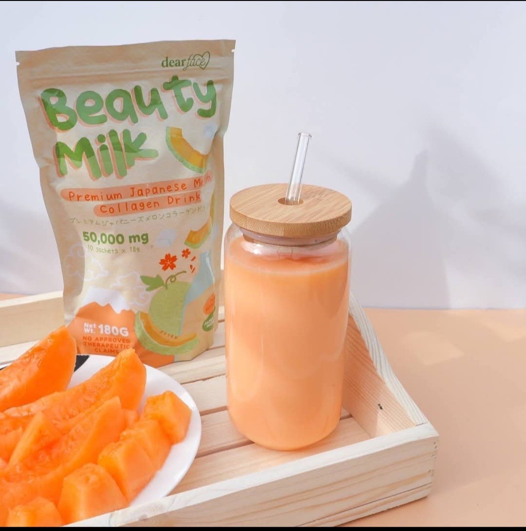 Dear Face Beauty Milk Premium Japanese Melon Collagen Drink 10sachets