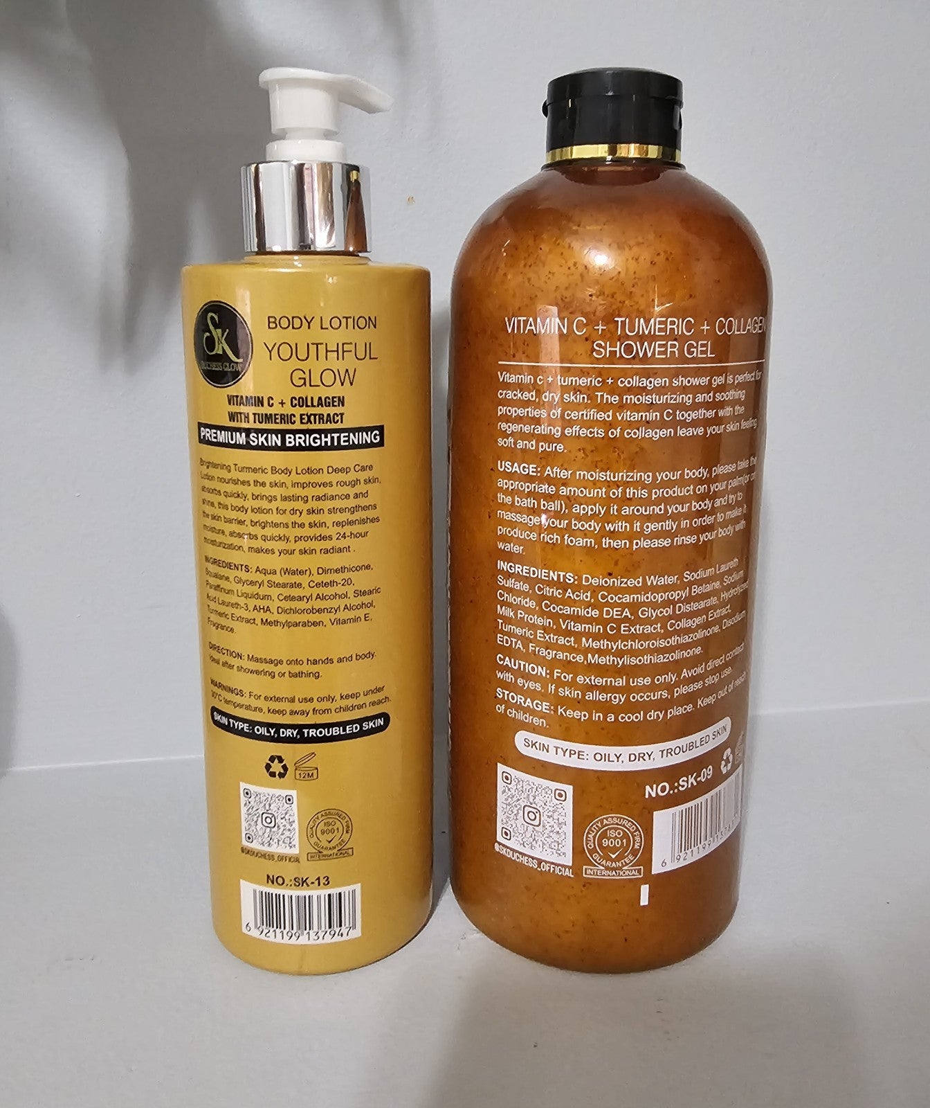 SK DUCHESS GLOW EXTRA WHITENING SHOWER GEL 1000ML & BODY LOTION 480ML