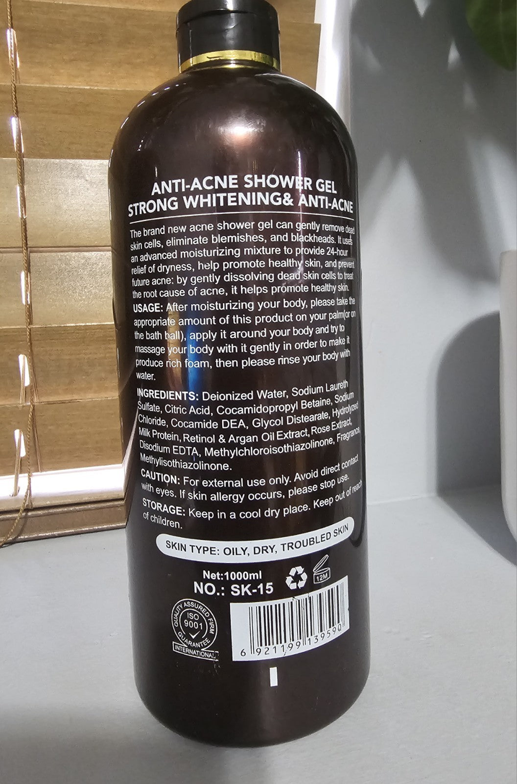 SK DUCHESS Glow Shower Wash RETINOL Skin Repair,Anti-Blemish Spot Fading 1000ml.
